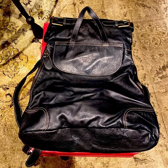 Roberto Mengoni Made in Italy ?? Leather Large Backpack NeverUsed Small Vintage Citizen Two-Tone Watch. NEW main image 2